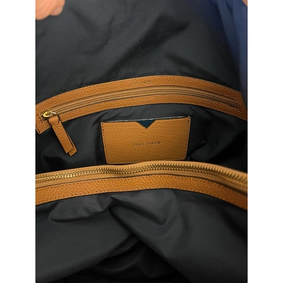 Cole Haan Dillan RFID‎ Blocker Hobo Basket Weave Leather Shoulder Handbag Purse - Picture 8 of 11